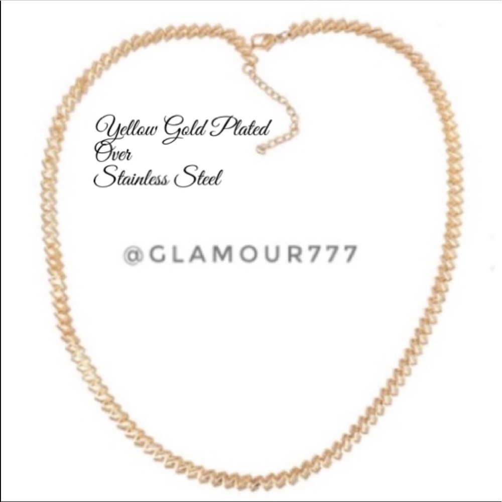 Link Chain Necklace in Plated YG Stainless Steel